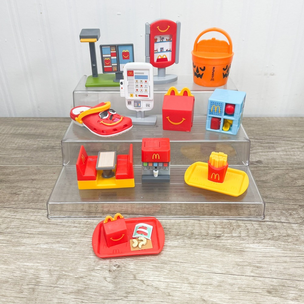 McDonalds Happy Meal Toy Lot Kiosk Menu Soda Fountain McPunkn Halloween Bucket